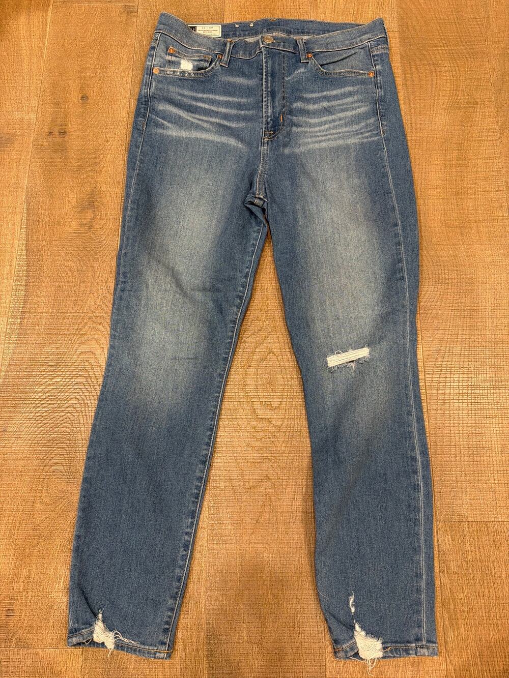 Sky High Destructed True Skinny Ankle Jeans